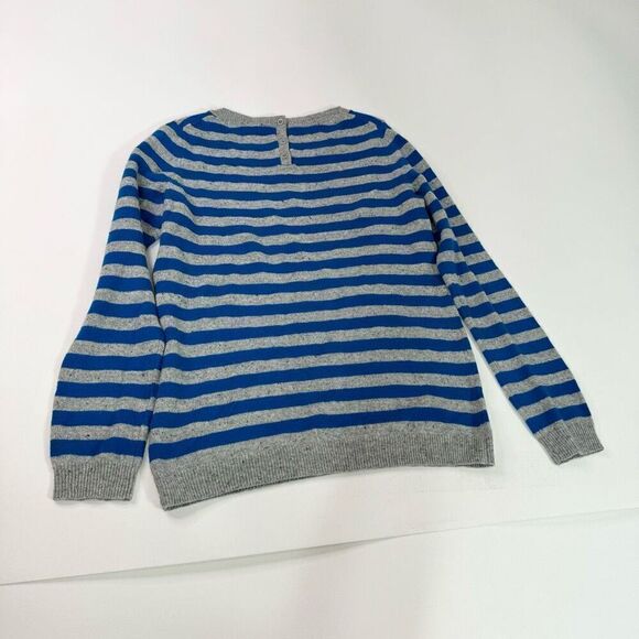 Talbots Sweater Womens Medium Sheep Blue Striped Long-Sleeve Crew Wool fall - Picture 5 of 8